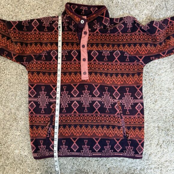 Burton Anouk Fleece Half Snap Jacket Mock Neck Pullover Aztec Purple M - Picture 7 of 12